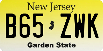 NJ license plate B65ZWK