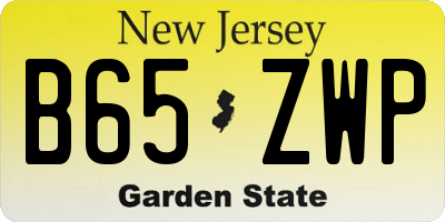 NJ license plate B65ZWP