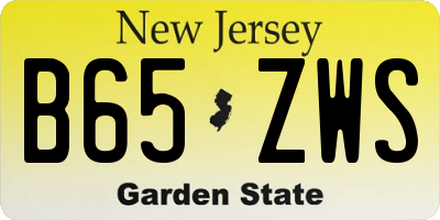 NJ license plate B65ZWS