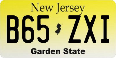 NJ license plate B65ZXI