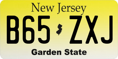 NJ license plate B65ZXJ