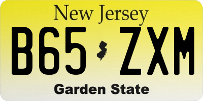 NJ license plate B65ZXM