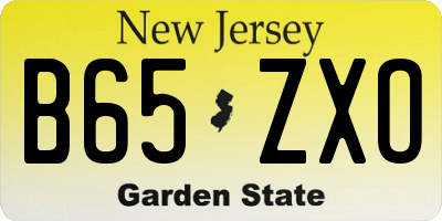 NJ license plate B65ZXO