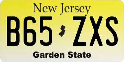 NJ license plate B65ZXS