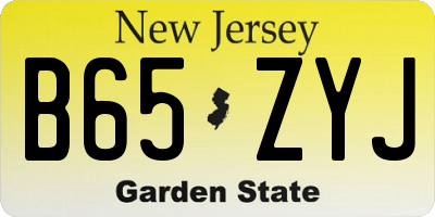 NJ license plate B65ZYJ