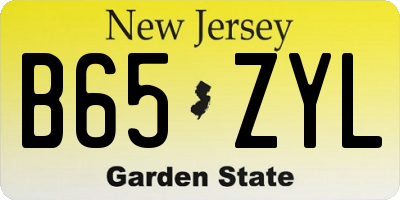 NJ license plate B65ZYL