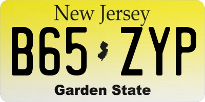 NJ license plate B65ZYP