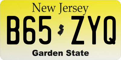 NJ license plate B65ZYQ