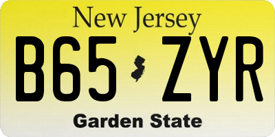 NJ license plate B65ZYR