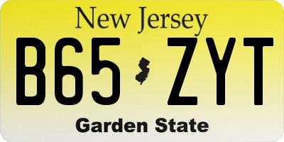 NJ license plate B65ZYT