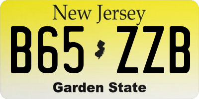 NJ license plate B65ZZB