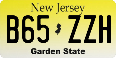 NJ license plate B65ZZH