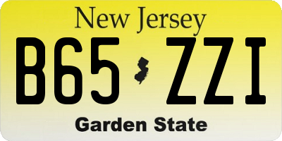 NJ license plate B65ZZI