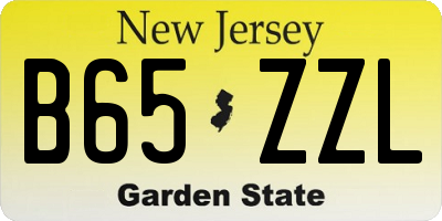 NJ license plate B65ZZL