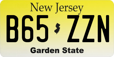 NJ license plate B65ZZN