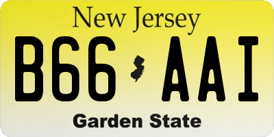 NJ license plate B66AAI