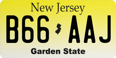 NJ license plate B66AAJ