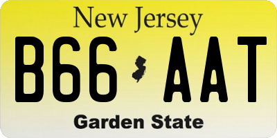 NJ license plate B66AAT