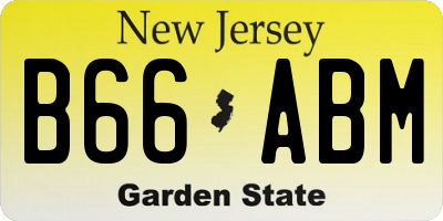 NJ license plate B66ABM
