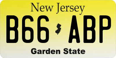 NJ license plate B66ABP