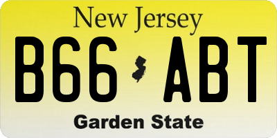 NJ license plate B66ABT