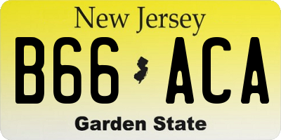 NJ license plate B66ACA