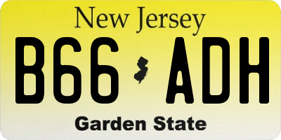 NJ license plate B66ADH