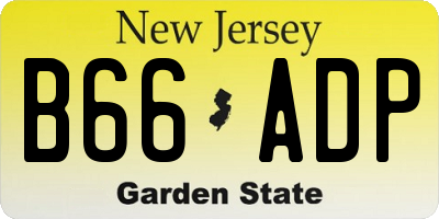 NJ license plate B66ADP