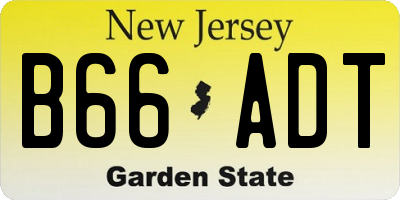 NJ license plate B66ADT