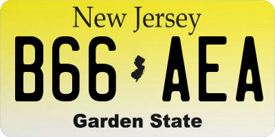 NJ license plate B66AEA
