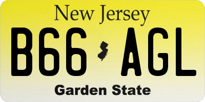 NJ license plate B66AGL