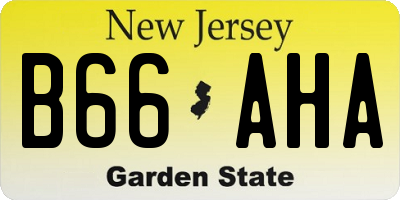 NJ license plate B66AHA