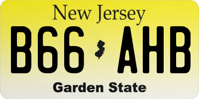 NJ license plate B66AHB