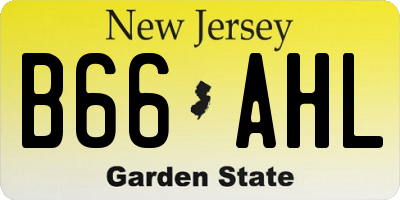 NJ license plate B66AHL