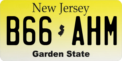 NJ license plate B66AHM