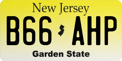 NJ license plate B66AHP