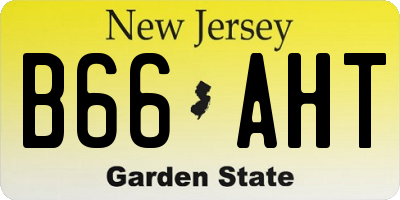 NJ license plate B66AHT