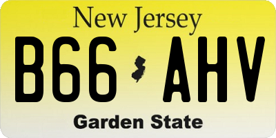 NJ license plate B66AHV