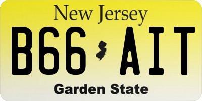 NJ license plate B66AIT