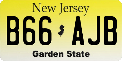 NJ license plate B66AJB