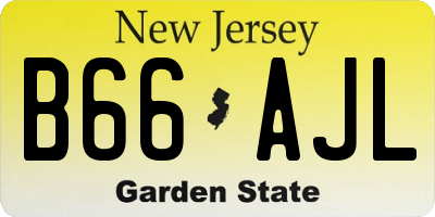 NJ license plate B66AJL