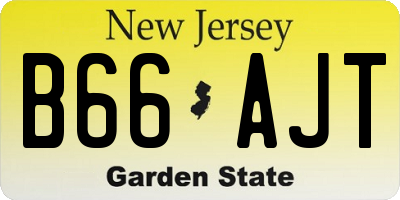 NJ license plate B66AJT