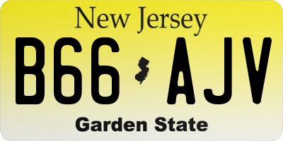 NJ license plate B66AJV