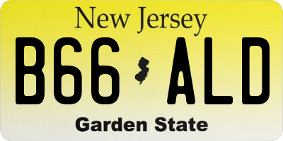 NJ license plate B66ALD