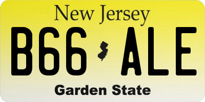 NJ license plate B66ALE