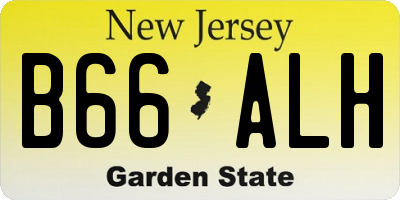 NJ license plate B66ALH