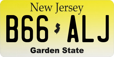 NJ license plate B66ALJ
