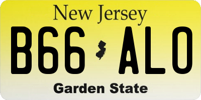 NJ license plate B66ALO