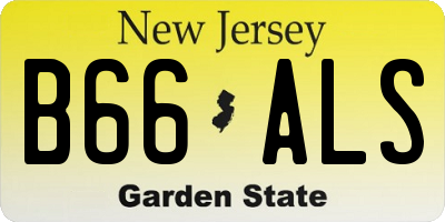 NJ license plate B66ALS