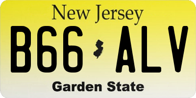 NJ license plate B66ALV